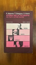 Storia della filosofia - Vol. 3 - Adorno,Gregory,Verra - Editori Laterza