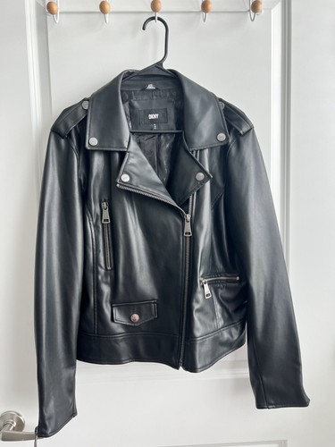 Giacca dkny nera similpelle - nera,