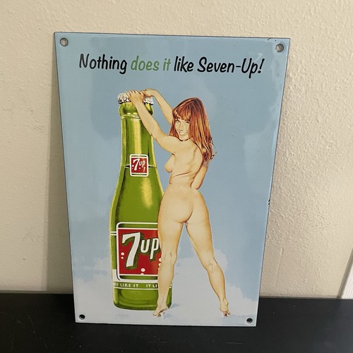 Vintage 7up soda pop - pop, lady