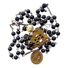 *HH* Rosario Confraternita Medaglia Religiosa Votiva Devozionale Memento Mori 