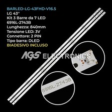 KIT 3 BARRE STRIP 7 LED TV LG