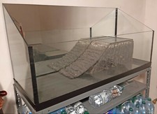 Vasca tartarughiera acquario vetro isolotto per tartarughe d’acqua cm 100x40x50