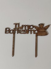 Il mio Battesimo Topper Cake Personalizzato in legno