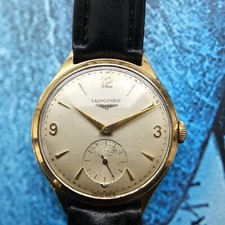 Orologio da uomo vintage Longines in oro massiccio 9 carati a carica manuale ...