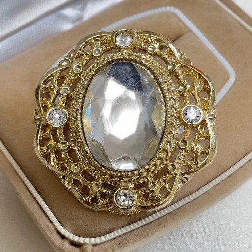 Spilla ovale vintage oro