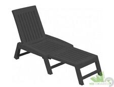 LETTINO SDRAIO PISCINA ORFEO RESINA ANTRACITE 177x61x30 cm GIARDINO POGGIAPIEDI