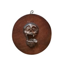 *HH* Ciondolo Pendente Charm Placca Teschio Argento Miniatura Scheletro Skull