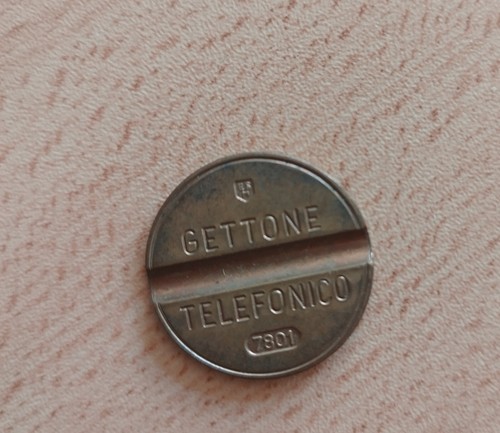Gettone telefonico con numero - ,