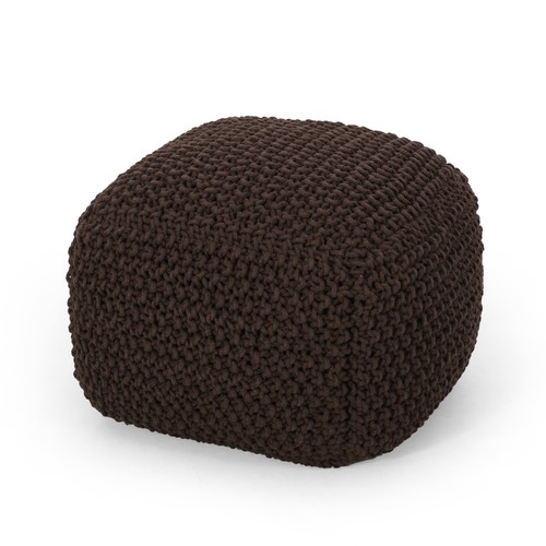 Cube texture fabric pouf brown - cube,