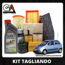 Kit Tagliando Chevrolet Matiz Spark Benzina gpl dal 2005 4 lt Olio Castrol 10w40