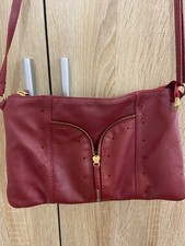 borsa pelle rossa tracolla Laura Di Maggio Milano
