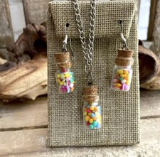 Set orecchini pendenti fatti a