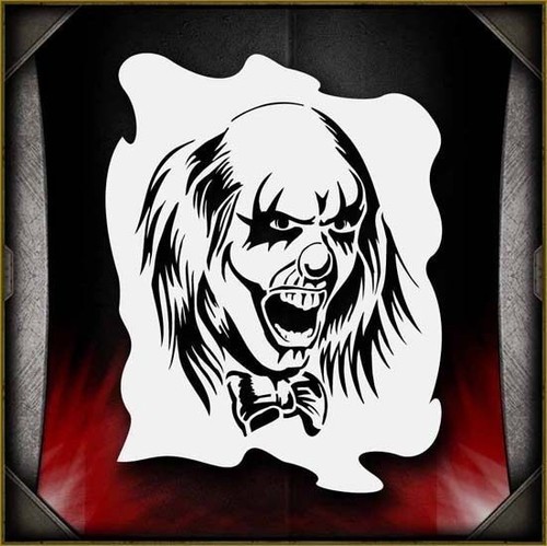 Clowns aerografo stencil - 14,