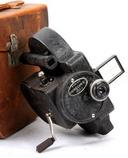 Ensign Auto-Kinecam Type B 16 mm fotocamera cinematografica + obiettivo Dallmeyer 1", vintage