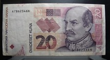 BANCONOTA CROAZIA 20 KUNA 2001