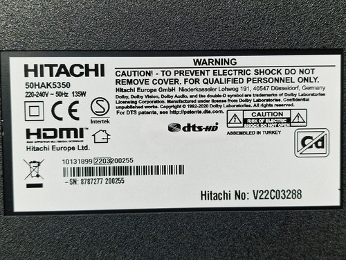 Hitachi 50hak5350 repuestos - hitachi,