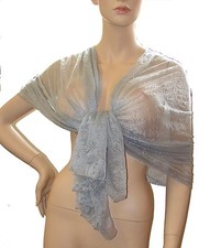 SCIARPA FOULARD Stola collezione donna coprispalle Tinta Unita grigio