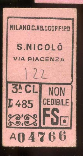 Biglietto treno ferrovia - biglietto,