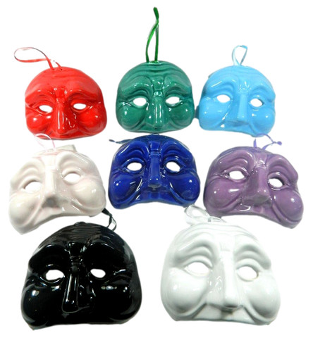 Maschera pulcinella multicolor - maschera,