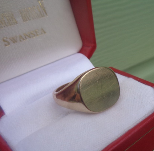 Anello signet oro 9ct - signet, in