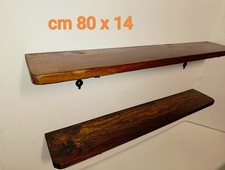 Mensole Coppia ripiani in legno massello Sopra Termosifone Cm 80 X 14