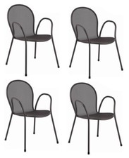 SEDIA CON BRACCIOLI RONDA  ART. 116 COLORE GRIGIO ANTICO MARCHIO EMU - 4 PEZZI