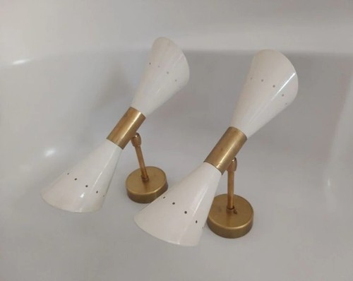 Pair italian appliques sconce - pair,