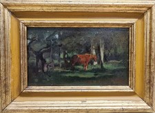 Dipinto olio tela su a tavola