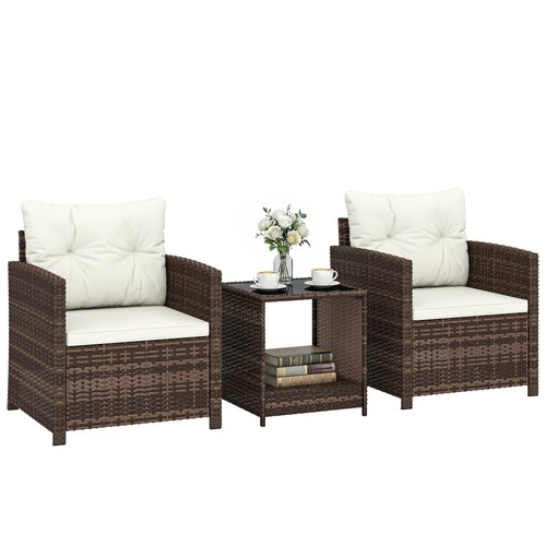 Outsunny set bistro rattan - set,