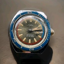 VINTAGE 1970'S TIMEX DIVER WRISTWATCH PEPSI DIAL  Orologio Non Funzionante