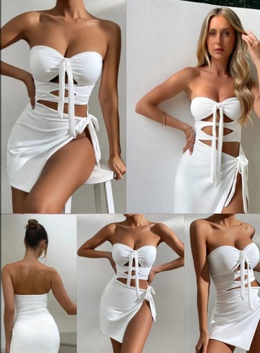Robe sexy moulante con spacco - moulante,