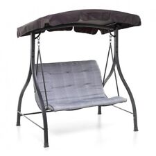 Dondolo 2 Posti da Giardino Terrazzo 160 cm in Ferro Seduta Cuscino Telo Tetto