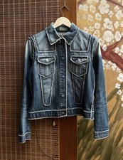 Giacca denim vintage JPG Jeans Jean Paul Gaultier blu lavato rovesciato taglia 40