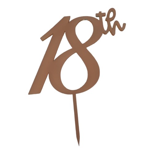 Cake topper plexiglass oro - cake,