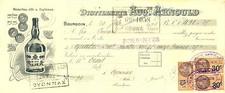 1928 BOURGOIN (F) Distillerie AUGUSTE ARNOULD Kina super *Cambiale pubblicitaria