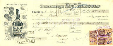 1928 bourgoin distillerie - bourgoin, (f)