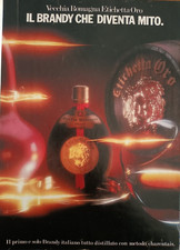 Clipping Pubblicità Advertising 1985 BRANDY VECCHIA ROMAGNA ETICHETTA ORO