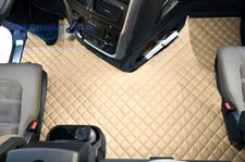 SET TAPPETI + COPRICOFANO ECOPELLE CHAMPAGNE PER IVECO STRALIS HI-WAY AUTOMATICO