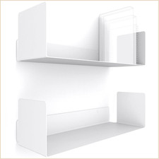 ® - Set Di 2 Mensole Da Parete Bianche – Moderno Design Da Parete – 2 X 40 Cm Li