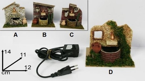 Fontana per presepe con pompa - fontana,