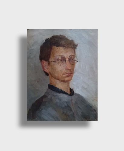 Dipinto olio ritratto amico - olio,