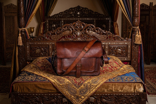 Borsa pelle capra portatile