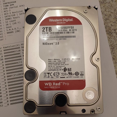 Western digital red pro - red, 2tb