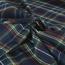 Tessuto a Metro Cotone Fantasia Scozzese Quadri Verde Blu Tappezzeria Tende 