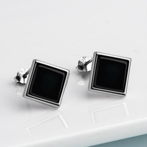 Orecchini quadrati argento - orecchini,