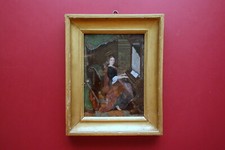 Quadro Santa Cecilia Dipinto Pittura su Vetro Primo Ottocento Patrona Musica