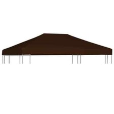 vidaXL Copertura Superiore per Gazebo 310 g/m² 3x4 m Marrone