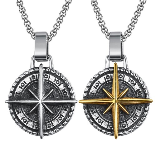 Collana con ciondolo bussola