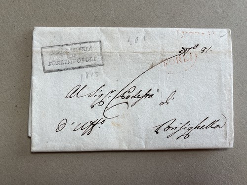 Lettera prefilatelica - a),