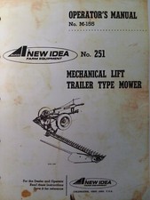 Falciatrice a barra falciante tipo rimorchio meccanico New Idea n. 251 Manuale proprietario e ricambi